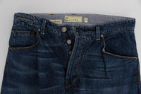 ACHT Blue Wash Cotton Baggy Loose Fit Jeans - Size W34