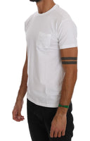 Daniele Alessandrini White Cotton Crewneck T-Shirt - Size L