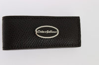 Dolce & Gabbana Brown Leather Magnet Money Clip - One Size