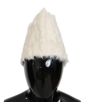 Dolce & Gabbana White Xiangao Lamb Fur Beanie - Size 56-CM-XS