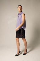 LE REUSSI - Original Italian Cotton Purple Sleeveless Shirt