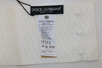 Dolce & Gabbana White Crystal Brass Wide Waist Runway Belt - Size IT44-L