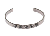 Nialaya Black Crystal 925 Silver Bangle Bracelet - Size M