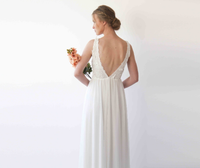 BLUSHFASHION - Original Ivory Floral Lace Maxi Wedding Dress #1222