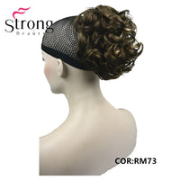 StrongBeauty Short Ponytail Hair Piece Extension Synthetic Hair Wavy Claw Clip in/on Hairpiece COLOUR CHOICES