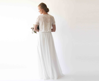 BLUSHFASHION - Original Romantic Style Bridal Chiffon Skirt #3033