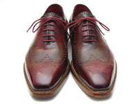 Paul Parkman Wingtip Oxford Goodyear Welted Bordeaux & Camel (ID#087LX)