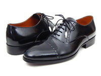 Paul Parkman Men's Captoe Oxfords Black Dress Shoes (ID#78RG61)