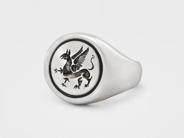 Original Griffin Signet Ring in Sterling Silver