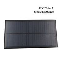 10pcs Solar Panel 12V Car RV Batteries 12VDC 150mA 160mA 167mA 208mA 250mA 83mA 278mA 18V Mini Solar Battery Charger