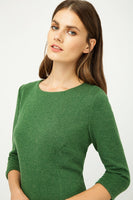 CONQUISTA FASHION - Original Green Fitted Knit Dress