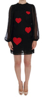 Dolce & Gabbana - Vestito a cuore rosso con pizzo nero - IT36-XS