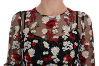 Abito ricamato Rose Camomilla Nero Dolce & Gabbana - Taglia IT38-XS