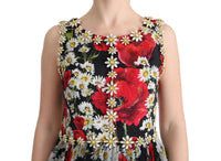 Dolce&Gabbana Abito lungo lungo in pizzo florealee in seta-IT44-L