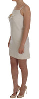 Dolce&Gabbana Abito spilla a spilla elasticizzata in lana bianca-IT44-L