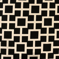 Petunia Black and White Luxury Throw Pillow