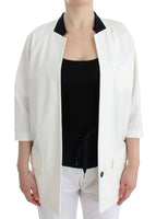 Giacca imbottita oversize in misto cotone bianco di Andrea Pompilio-IT40-S