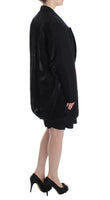 KAALE SUKTAE Blazer giacca lunga con cappuccio trench coat nero-IT42-M