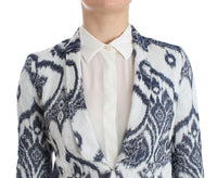 Giacca da giacca Blazer Bianco Blu di Christian Pellizzari - IT40-XS