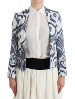 Giacca da giacca Blazer Bianco Blu di Christian Pellizzari - IT40-XS