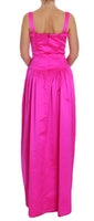Dolce & Gabbana Abito da ballo lungo in fodero di seta rosa - IT40-S