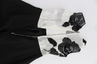 Dolce & Gabbana Abito da abito tubino in seta bianca nera - IT40-S