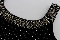 Dolce & Gabbana Abito tubino in velluto di cristallo marrone - IT40-S