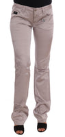 Costume National Beige Cotton Slim Fit Jeans - Size W28