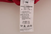 Dolce & Gabbana Pink Wool Knee Long A-Line Skirt - Size IT46-XL