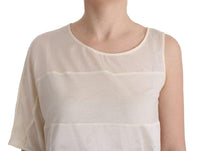 Costume National Beige Asymmetric Top Blouse - Size XXS