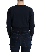 Maglione in lana blu MARGHI LO' - Taglia IT46-XL