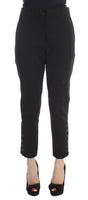 Pantalone Capri cropped in misto cotone nero Ermanno Scervino - IT40-S