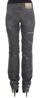 Jeans dritto strappato cotone lavato grigio Galliano - Taglia W26