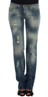 Jeans a vita bassa in cotone blu Cavalli - Taglia W26