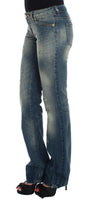 Jeans a vita bassa in cotone blu Cavalli - Taglia W26