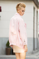 LAGEROSE - Original Rebel in Pink Faux Suede Oversized Jacket