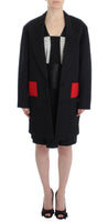 KAALE SUKTAE Blazer giacca lunga con cappuccio trench coat nero-IT40-S