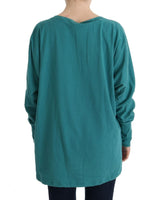 Maglione oversize in cotone verde Galliano - Taglia S