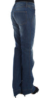 Jeans boot cut in cotone stretch Cavalli lavaggio blu - Taglia W28