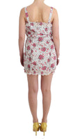 Ermanno Scervino Beachwear-Vestito corto rosa a fiori floreale corto IT46