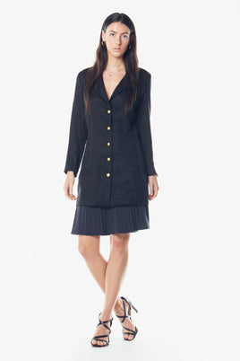 LE REUSSI - Original Women's Linen Long Jacket in Black