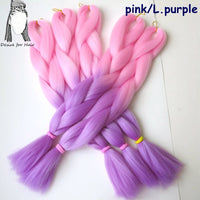 Desire for Hair 10packs Per Lot 24inch 100g Synthetic Braiding Hair Jumbo Braids 3 Tone Omber Blonde Lavender Color