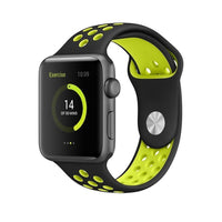Silicone Sport Strap for Apple Watch Nike+ Black/Yellow 42 mm 118/92mm