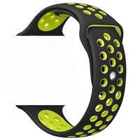 Silicone Sport Strap for Apple Watch Nike+ Black/Yellow 42 mm 118/92mm