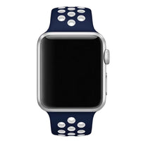 Silicone Sport Strap for Apple Watch Nike+ Blue/White 38 mm 112/97mm