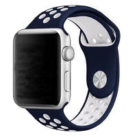 Silicone Sport Strap for Apple Watch Nike+ Blue/White 38 mm 112/97mm