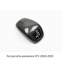 Gear Shift Knob Decoration Cover Trim for Porsche Panamera 971 2018-2019 Cayenne 9YA 2017-2019 Carbon Fiber Interior Replace