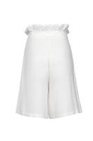 MENESTHO' - Original Modal White Overprinted High Waist Shorts