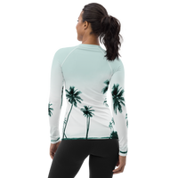 FIND YOUR COAST APPAREL - Original Women's Palm Tree Performance Rash Guard UPF 40+