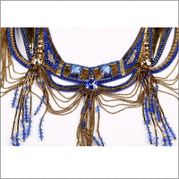 Original Sapphire & Gold Delphinia Necklace.